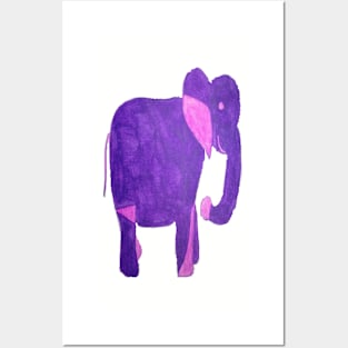Purple Elephant Posters and Art
